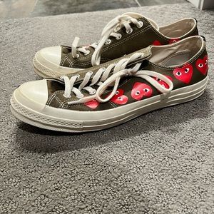 hunter green comme des garçon x converse